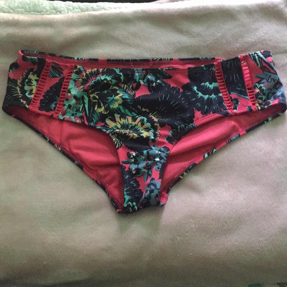 roxy floral print bikini bottoms